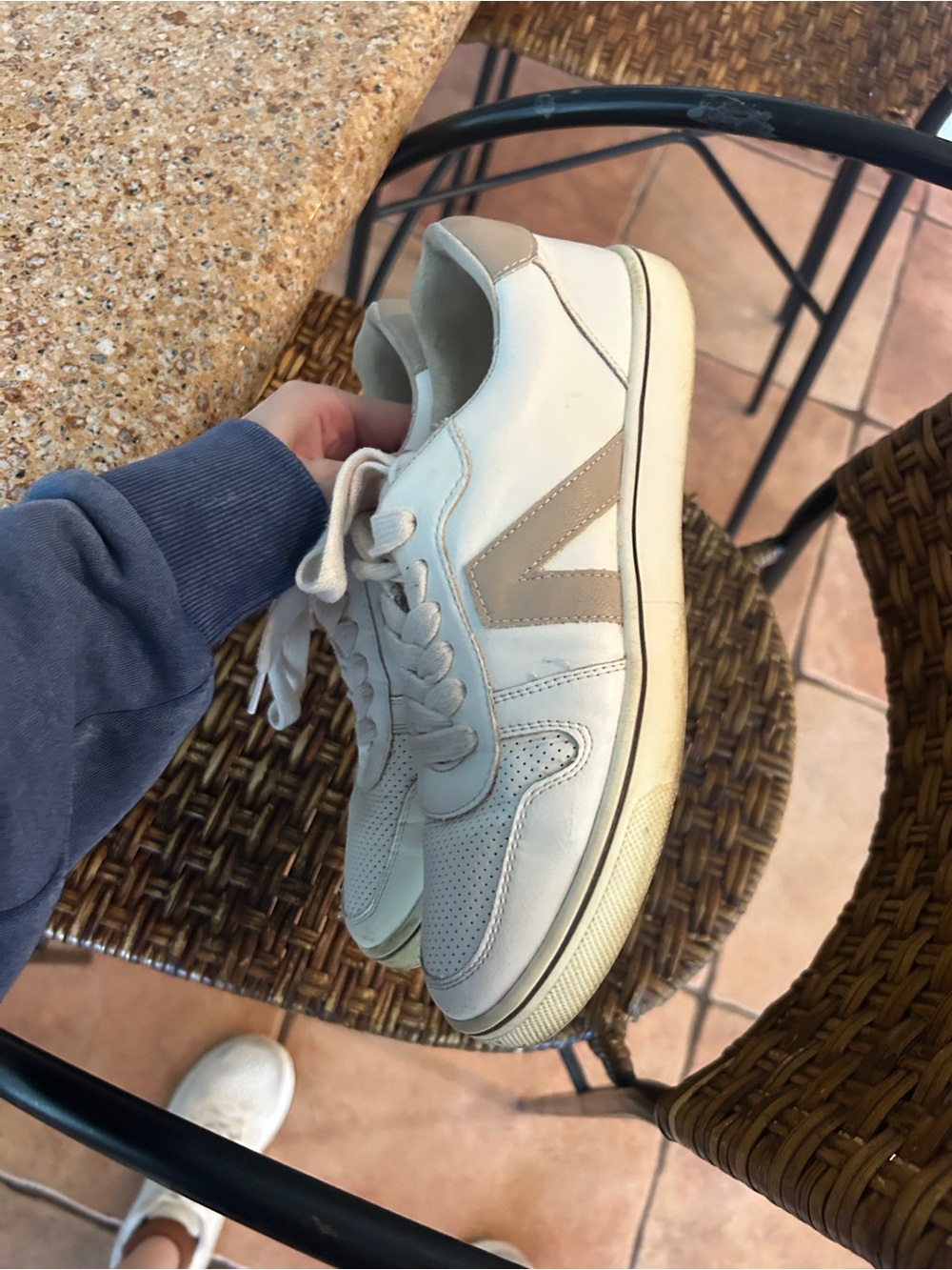 Women White & Beige Casual Sneakers - New Balance Style